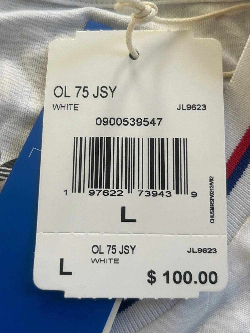 Adidas Originals Olympique Lyonnais 2025 75th Anniversary White Large JL9623 - Picture 6 of 9
